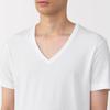 MUJI Seamless FA19FA5A White Size L Men's V-Neck Short-Sleeve T-Shirt (2-Pack) Men's