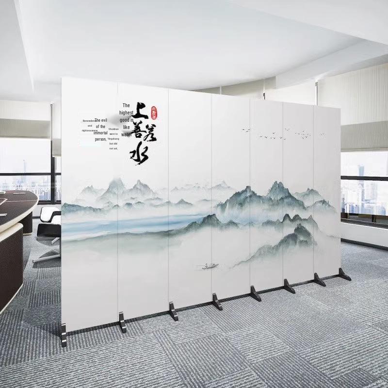 Antique Landscape Folding Screen: Living Room/Entryway Partition