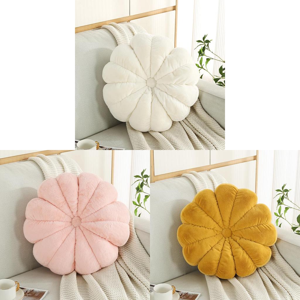 Nordic Small Bunny Fur Pumpkin Seat Cushion For Living Room Decor And Office Comfort