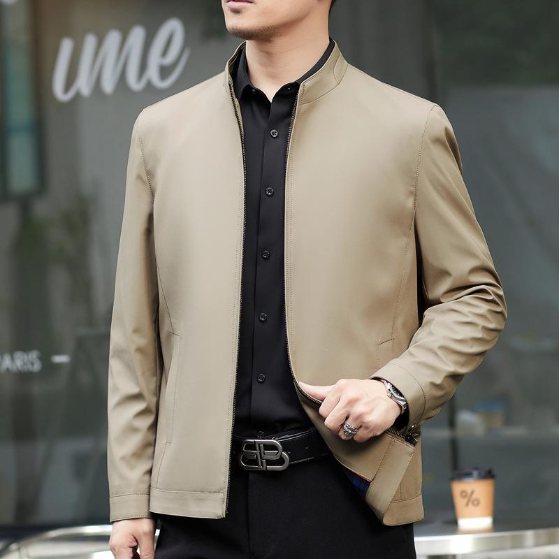

Hengyuan Men s Business Casual Lapel Jacket - Autumn 2024 Executive Outerwear for Middle-Aged Dads 175
