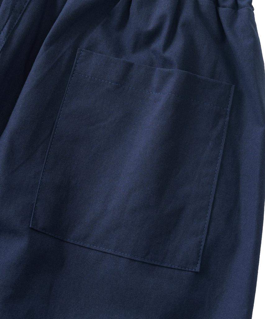 ANALOG MOOD Linen-Like Bermuda Pants (Navy)