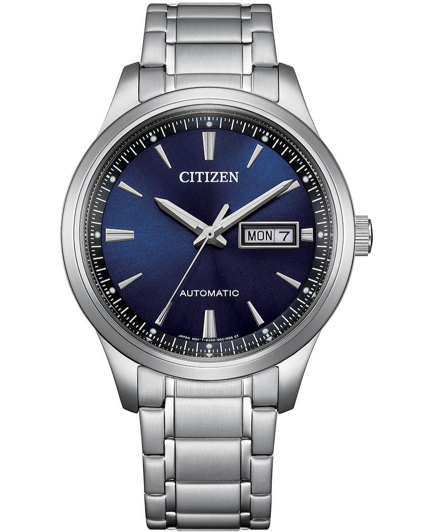 CITIZEN Автоматические День и Дата Нержавеющая сталь Мужские часы NY4060-51L синий