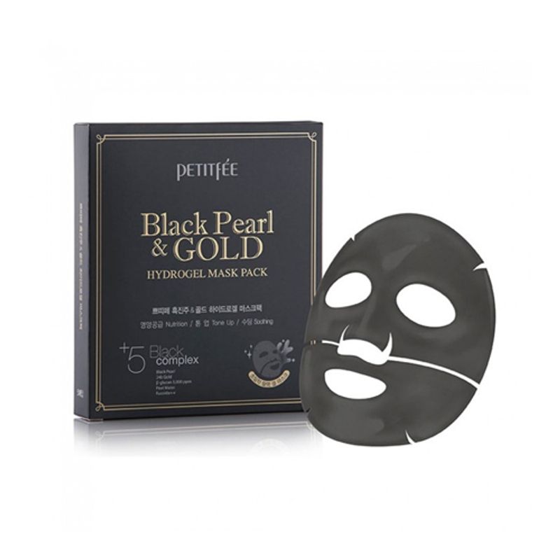 

[PETITFEE] Black Pearl & Gold Hydrogel Mask Pack (5ea)