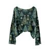 Women's Fashion Long Sleeve Christmas Snowman Snowflake Print Jacket Cardigan