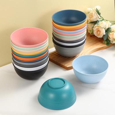 Nordic Style Solid Color Wheat Straw Bowl for Soup and Rice