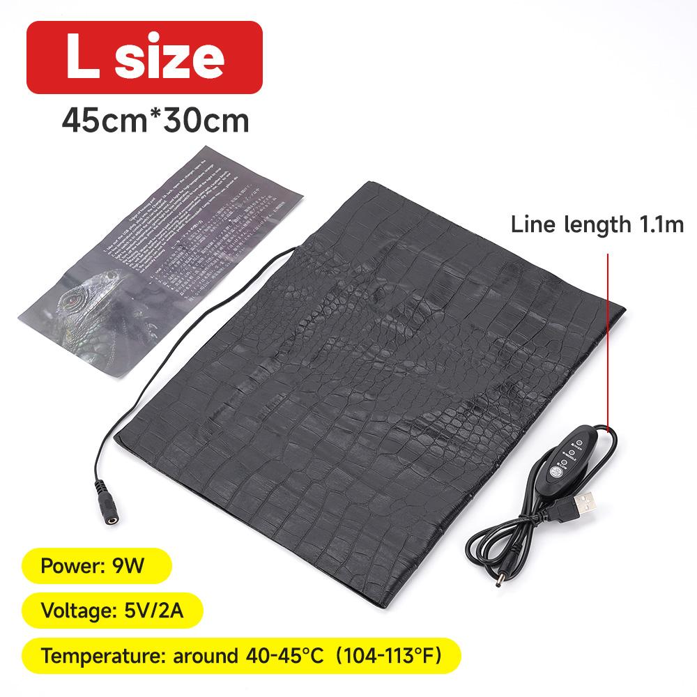 USB Electric Pet Heating Pad Leather Warm Heater Blanket Warm 3 Gear Adjustable Temperature Controller Incubator Mat Heated Pad