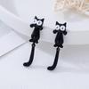Charming Black Cat Cartoon Earrings - Unique Design & Fun Women’s Fashion Accessories