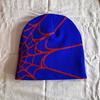 Knit Fashionable Cap With Spider Web Embroidery Design For Daily Wear Casual