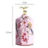 Color Flower Bird Golden Deer Candy Jar Ceramic Storage Bottle Household Nut Tea Tin Moisture-proof Storage Box Porcelain Crafts