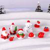 Miniature Landscape Model Cute Christmas Decoration Santa Claus Figurine Xmas Gift Bag Ornament