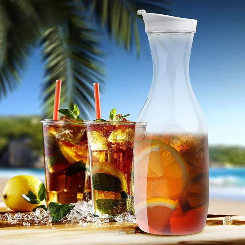 32 Oz Large Plastic Water Bottle With Flip Cap Juice Container Clear Water Bottle Beverage Milk Bottle Water Pitcher Drinkware