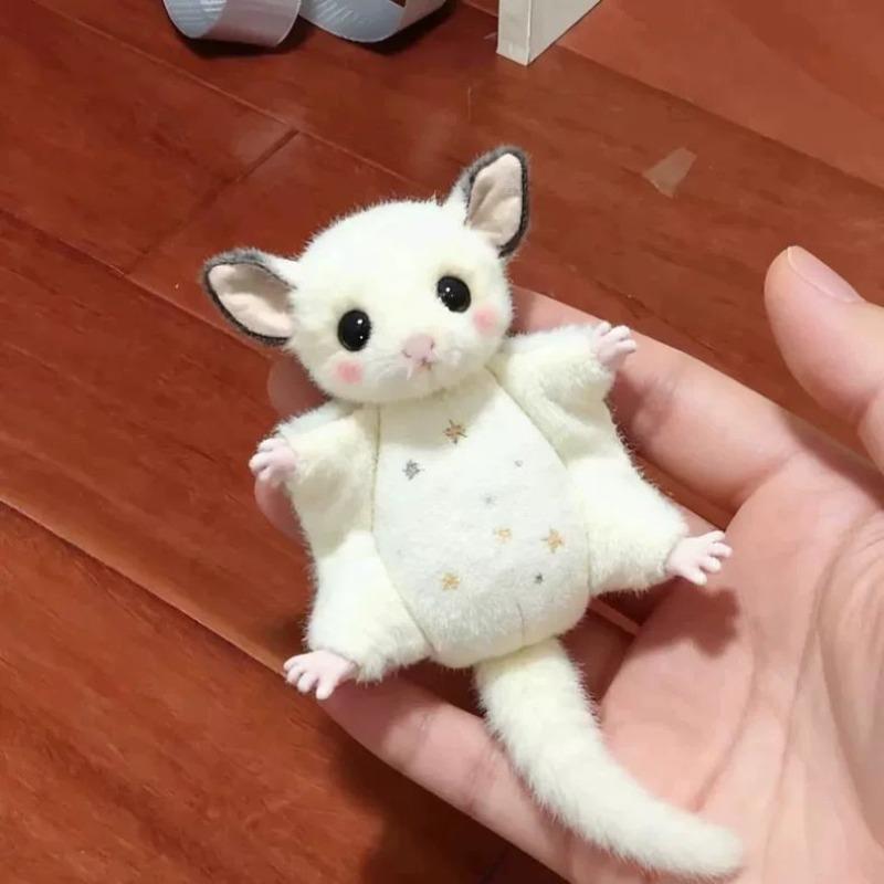 1cps Cute Sugar Glider Plush Toy Adorable Flying Lemur Stuffed Animal for Kids Gift and Home Decoration