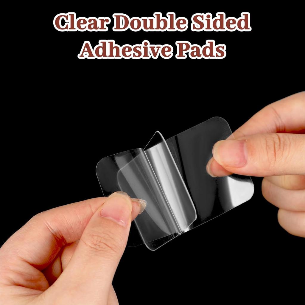 Double Sided Adhesive Pads for Mounting, 60 Pcs Double Sided Mounting Tapes Pre-Cut Sticky Tack Strong Removable Sticky Pads for Papers Door Metals