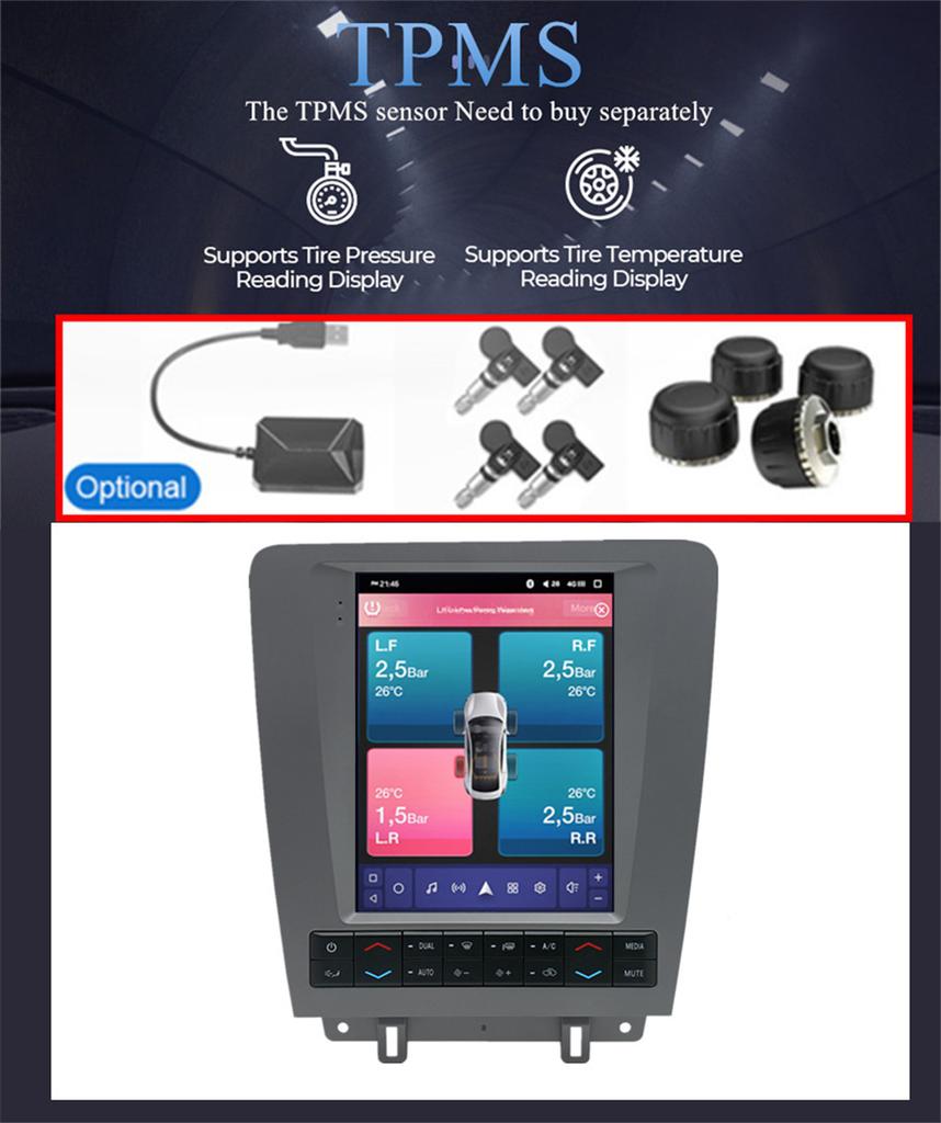 9.7'' Android 13 Carplay Car Stereo Radio Navi GPS For Ford Mustang 2010-2014