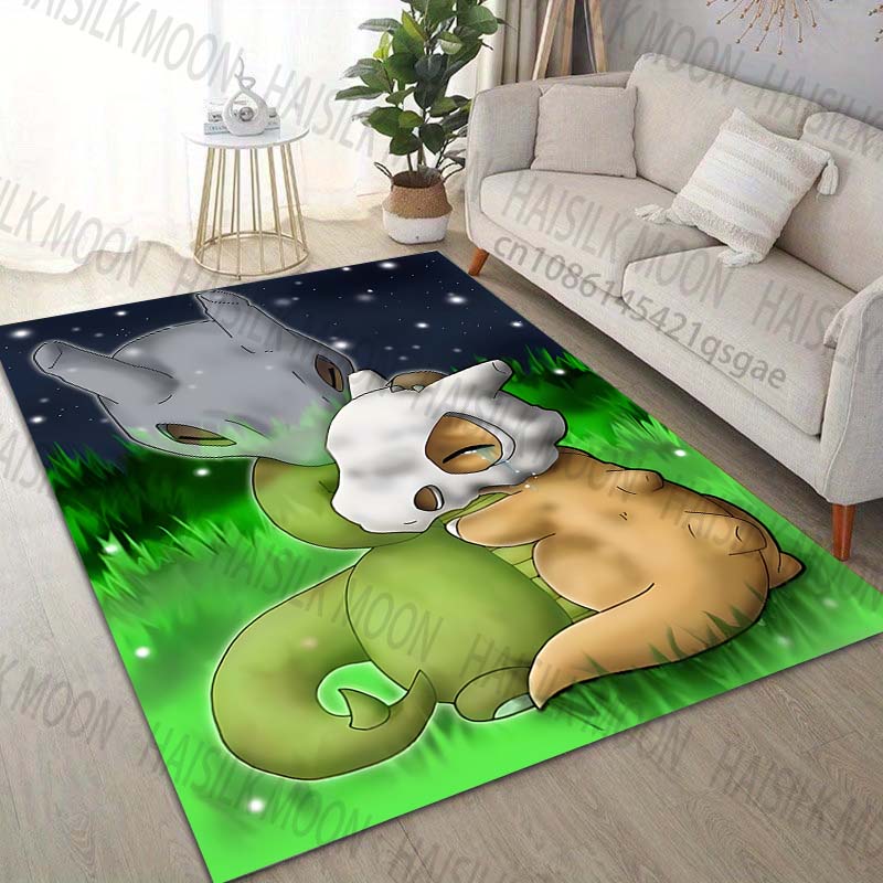 1PC Pokémon Cubone Printing Carpet for Living Room Bedroom Kid's Room Home Decor Area Rug Sofa Cloakroom Play Mat for Gifts