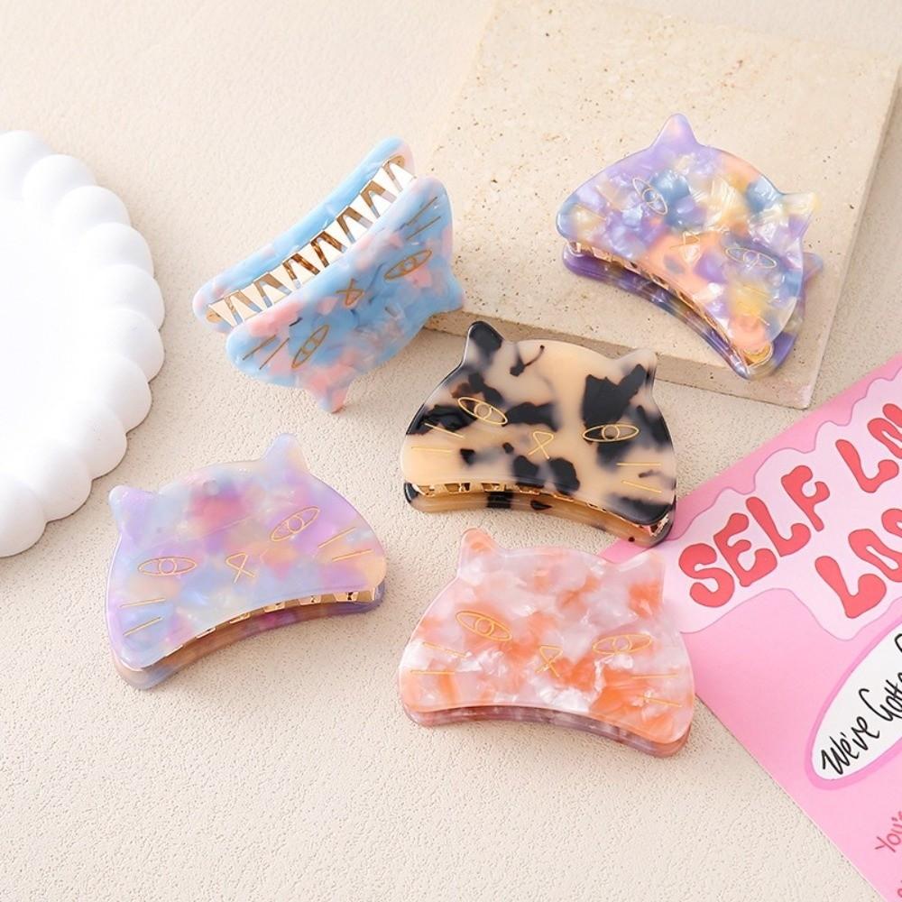 Big Animal Acetate Hairpin Metal Tooth Claw Clip Elegant Grab Clip