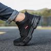 Men Leather Safety Shoes Anti-smash Anti-puncture Work Shoes Waterproof Lightweight Work Sneakers Indestructible Shoes Boots