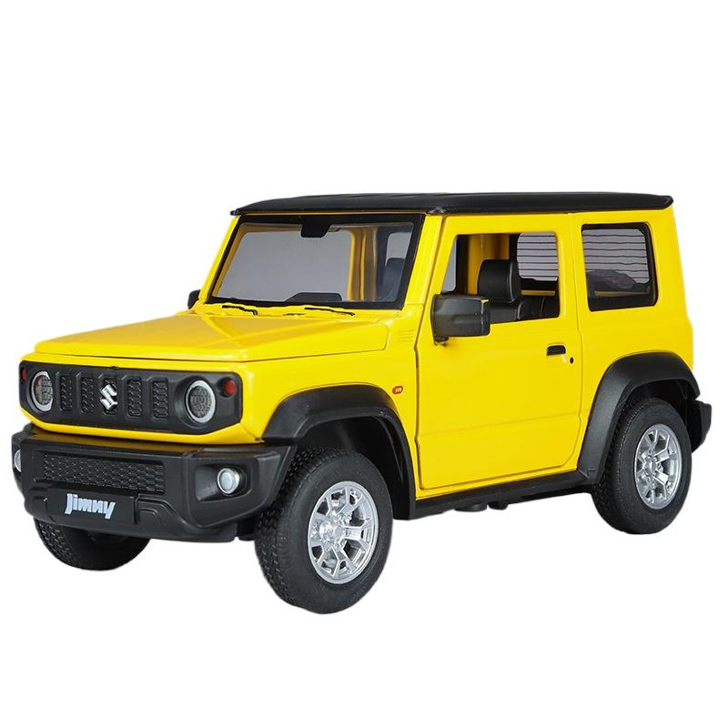 1/24 SUZUKI Jimny Lekebilmodell Legering Diecasting med lydlys Trekk tilbake Funksjon Leker Kjøretøysmodeller Voksensamlergaver