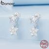 Bamoer White Gold Plated Star Earrings, Solid 925 Sterling Silver Hypoallergenic Earrings for Women Cute Girls' Studs