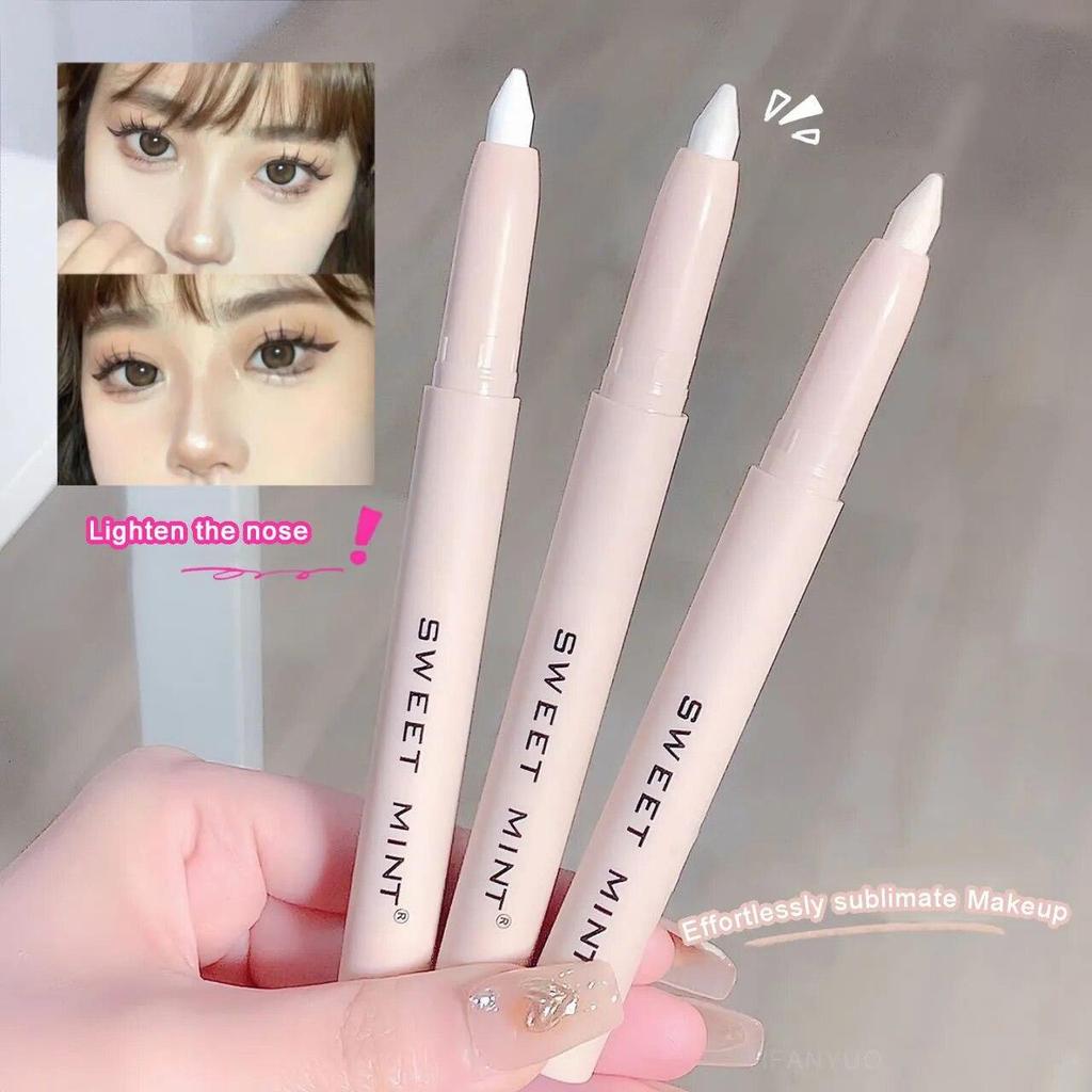Lidschatten Liegender Seidenraupen-Highlighter-Stift Koreanisches Augen-Make-up Mattweiße Perle Hochglänzender aufhellender Glitzer-Lidschattenstift