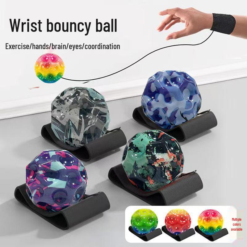 

Luminous Moonstone Elastic Wrist Rebound Ball Toy for Kids