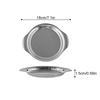1PC Elliptical Plate Food Container Tableware Salad Fruits Serving Tray Silver Round Plate Creative 15/18/21/23/26cm