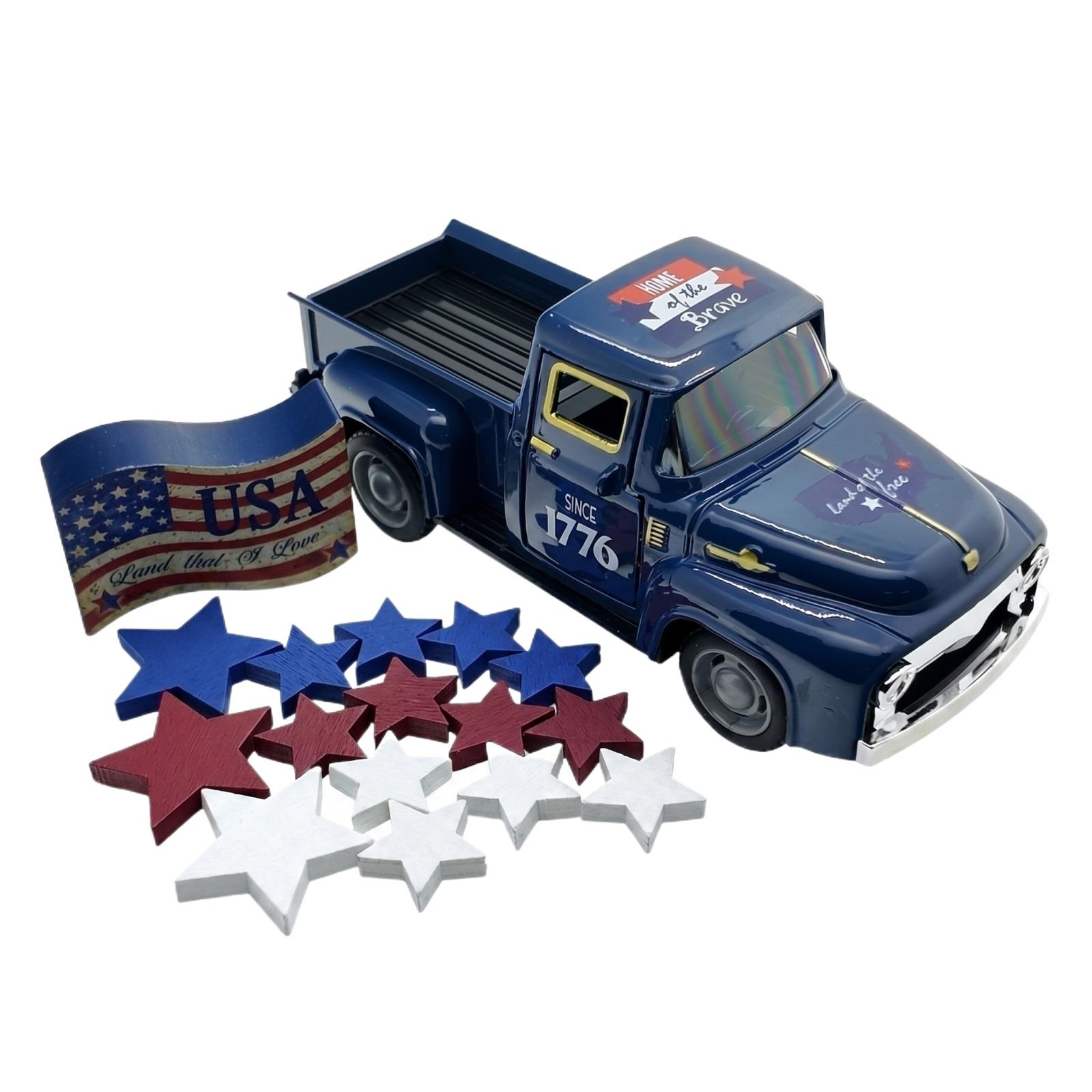 

14.5cm Vintage Car Figurine For American Independence Day And Memorial Day One Size