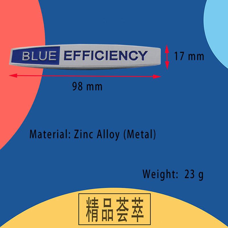 3D Auto Styling BLUE EFFICIENCY für TEC HYBRID Auto Motorhaube Kotflügel Kofferraum Heckklappe Namensschild Aufkleber Emblem Plakette