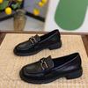 2026 Summer Women's Shoes Spring and Autumn Flat-soled Single Shoes Soft Leather Black Small Leather Shoes Women's British Style