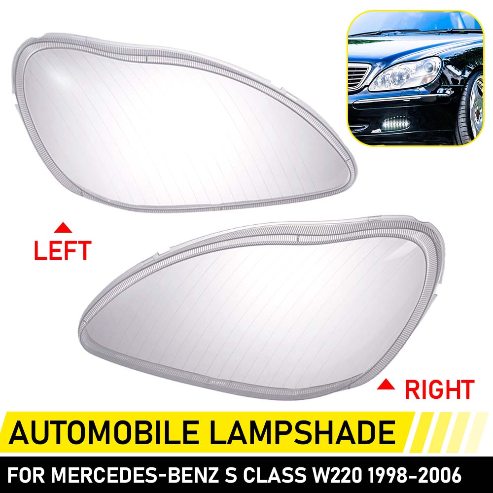 Front Headlamp Plexiglass Headlights Shell Cover Transparent Lampshades for Mercedes Benzs Class W220 138 2006 Car Headlights
