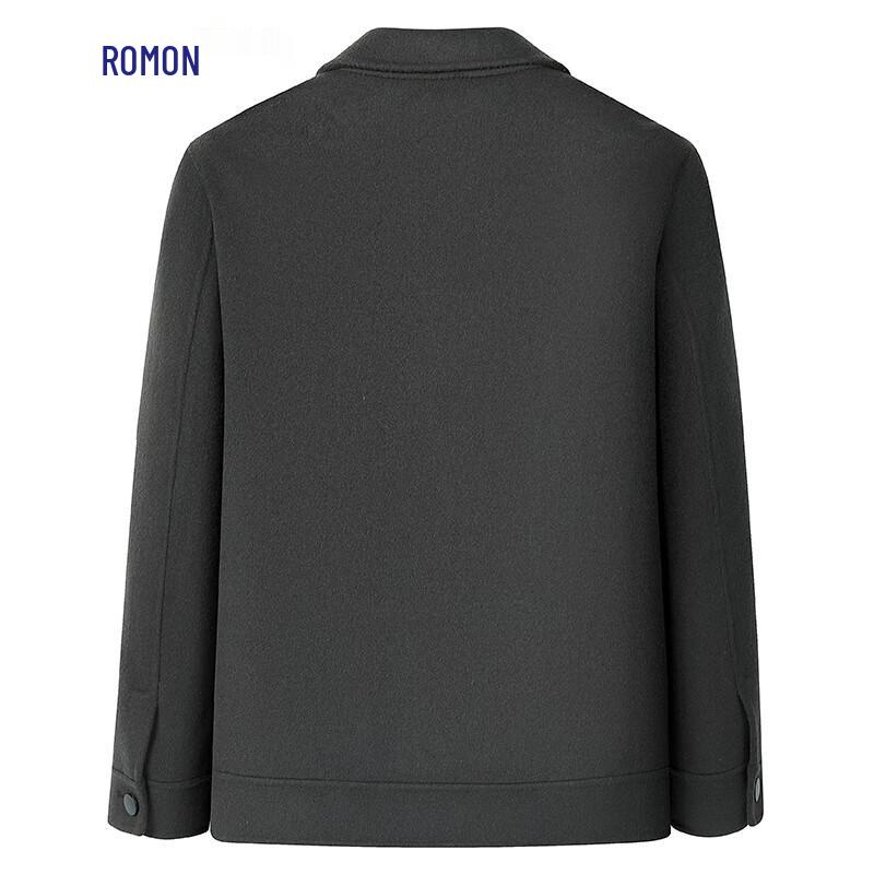 Romon Men's Merino Wool Blend Double-Faced Business Casual Short Coat