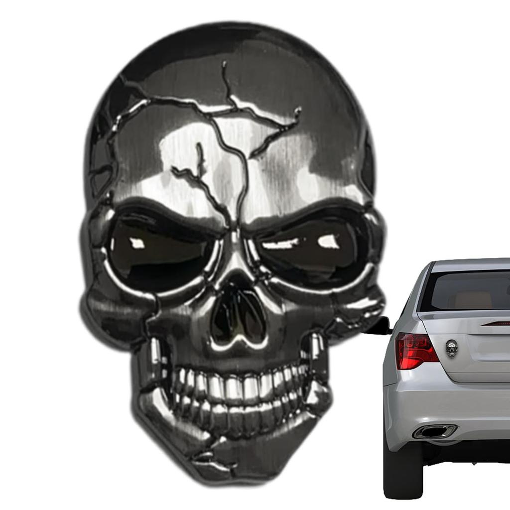 3D Skull Decal, Skeleton Emblem Car Body Sticker, Demon Night Skull Car Sticker Sticker