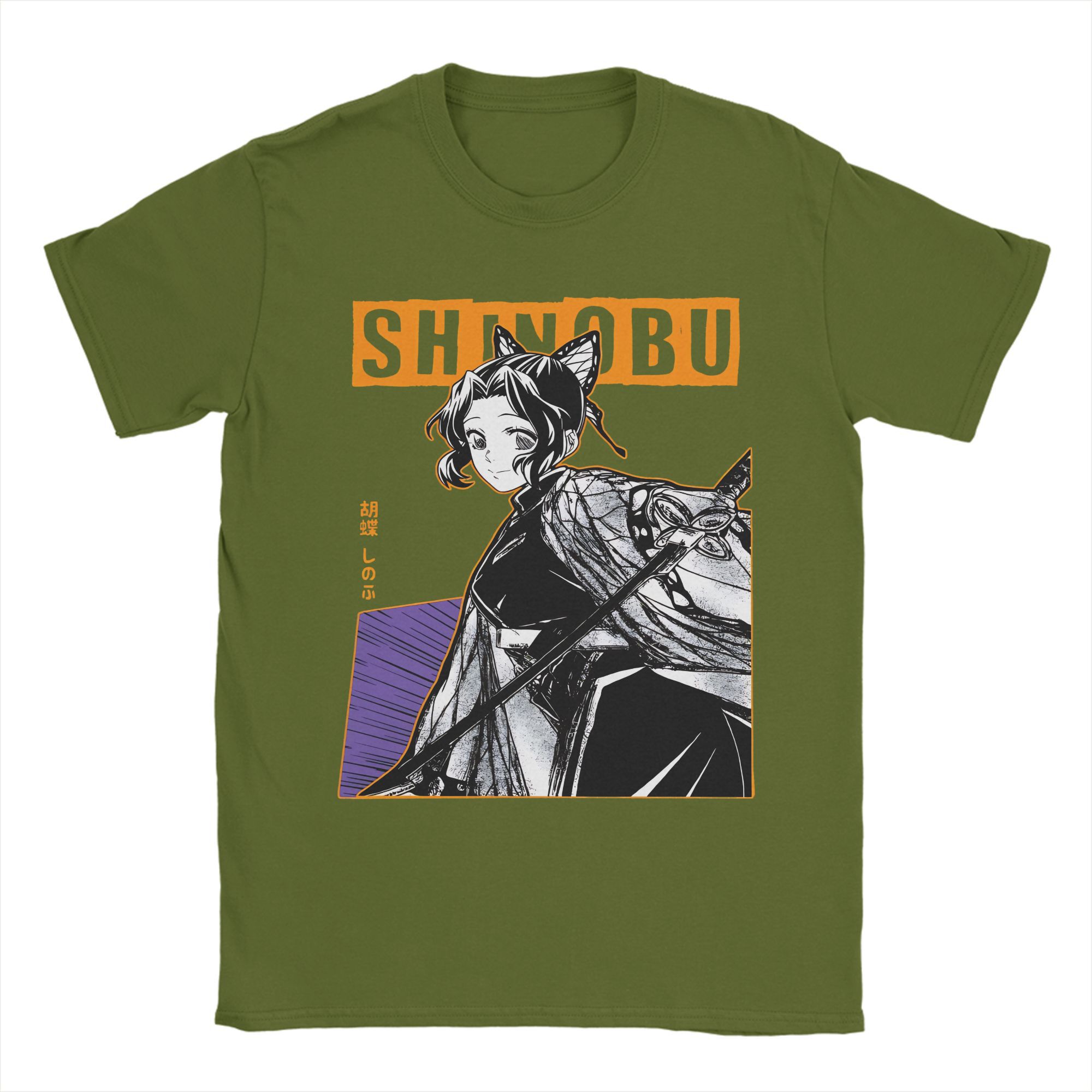 

Kochou Shinobu 100% Cotton T Shirt For Couple Summer Streetwear T-Shirts O-Neck Trending Tee Shirt Oversized Print Tops 4XL