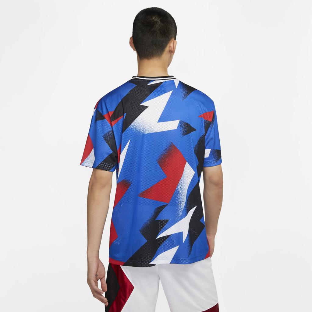 Jordan Paris Saint-Germain Mesh Short Sleeve T-Shirt Men Tops Cobalt-Blue BV2027-445