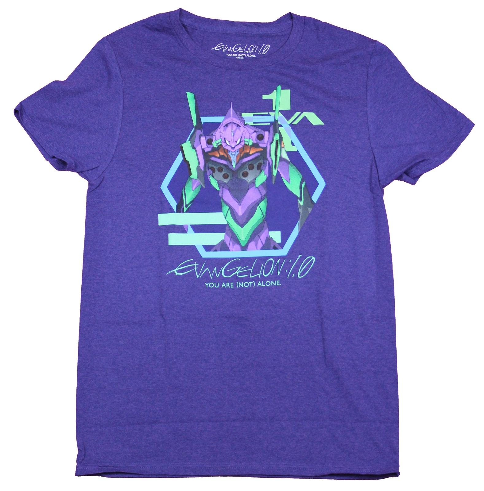 Neon Genesis Evangelion Mens T-Shirt- You are Not Alone Robot S разноцветный