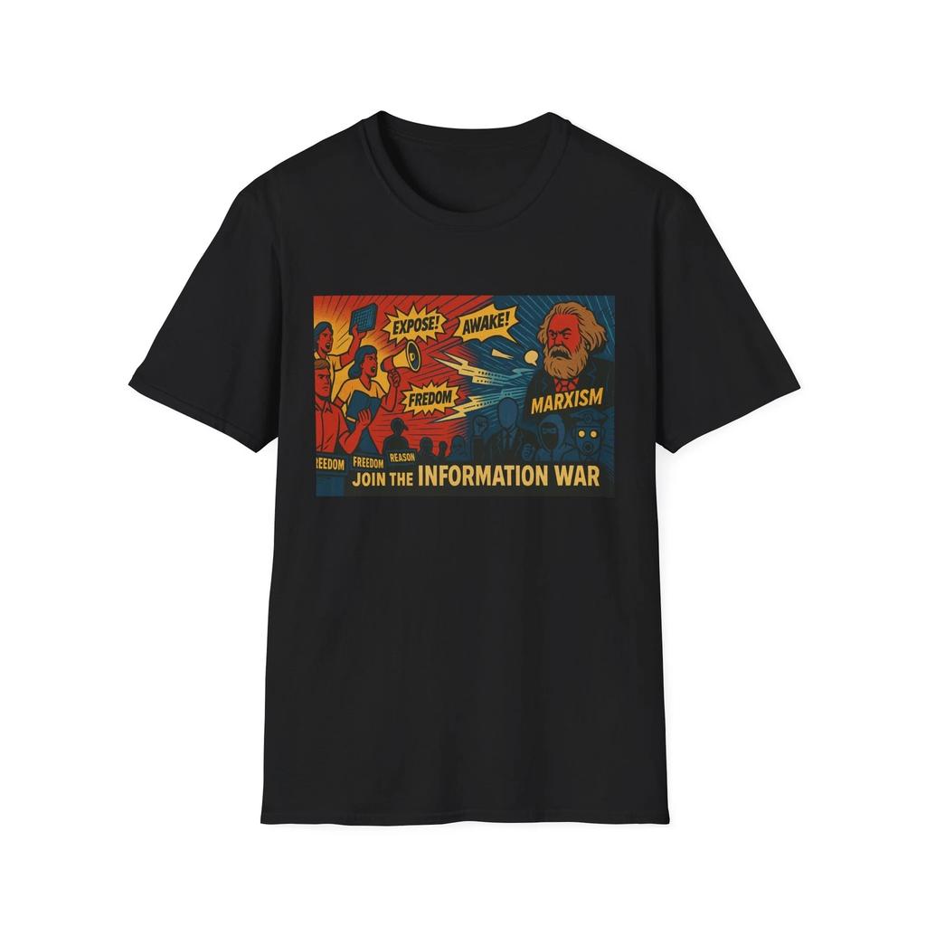 Information War T Shirt, Globalist Resistance Patriotic Apparel, New World Order