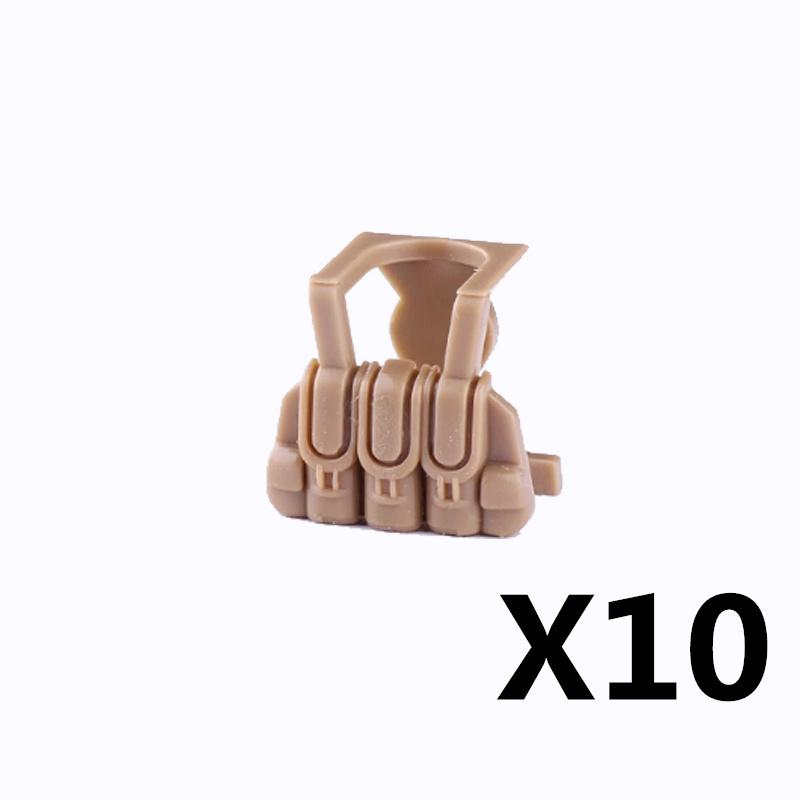 MOC Militärfigur Zubehör Bausteine Alpha SWAT Helm Weste Rucksack Knieschoner Nachtsichtgeräte Steine Spielzeug K017