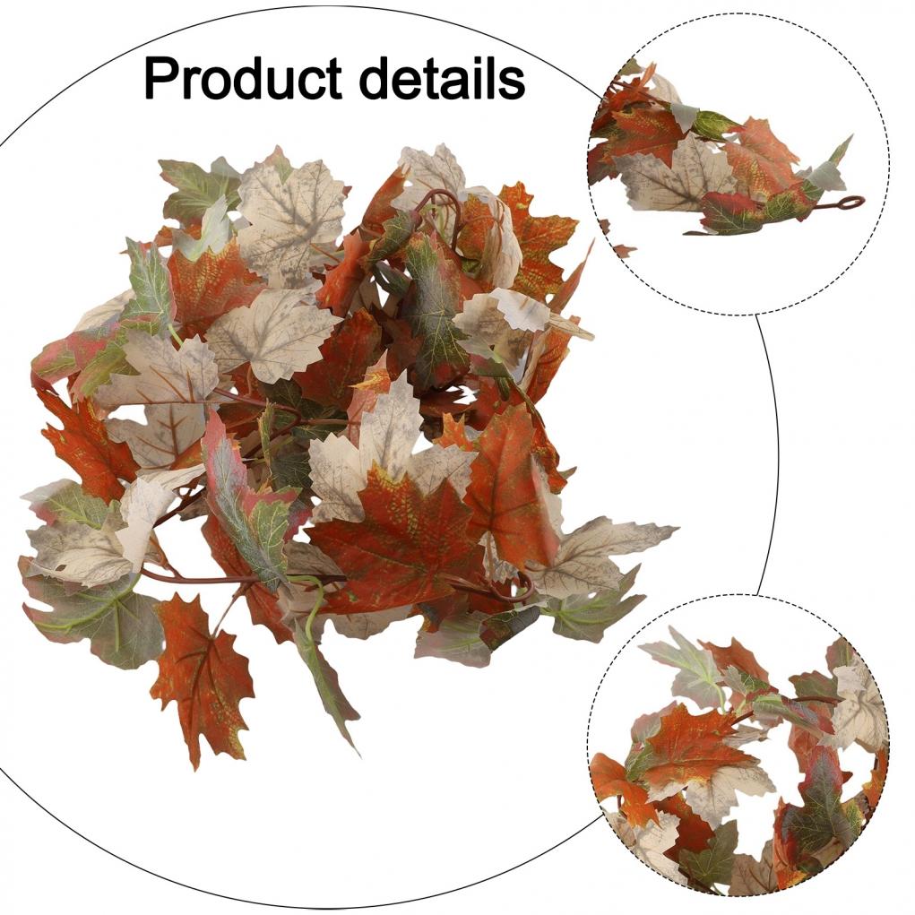Artificial Maple Leaves Fall Leaf Garland Hanging Vines Versatile For Crafts