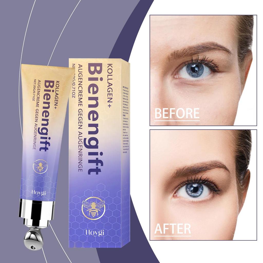 Bee Venom Firming Eye Cream Collagen Reduce Puffiness & Dark Circles Fades Fine Lines Eye Cream Brightening Eye Care Skincare