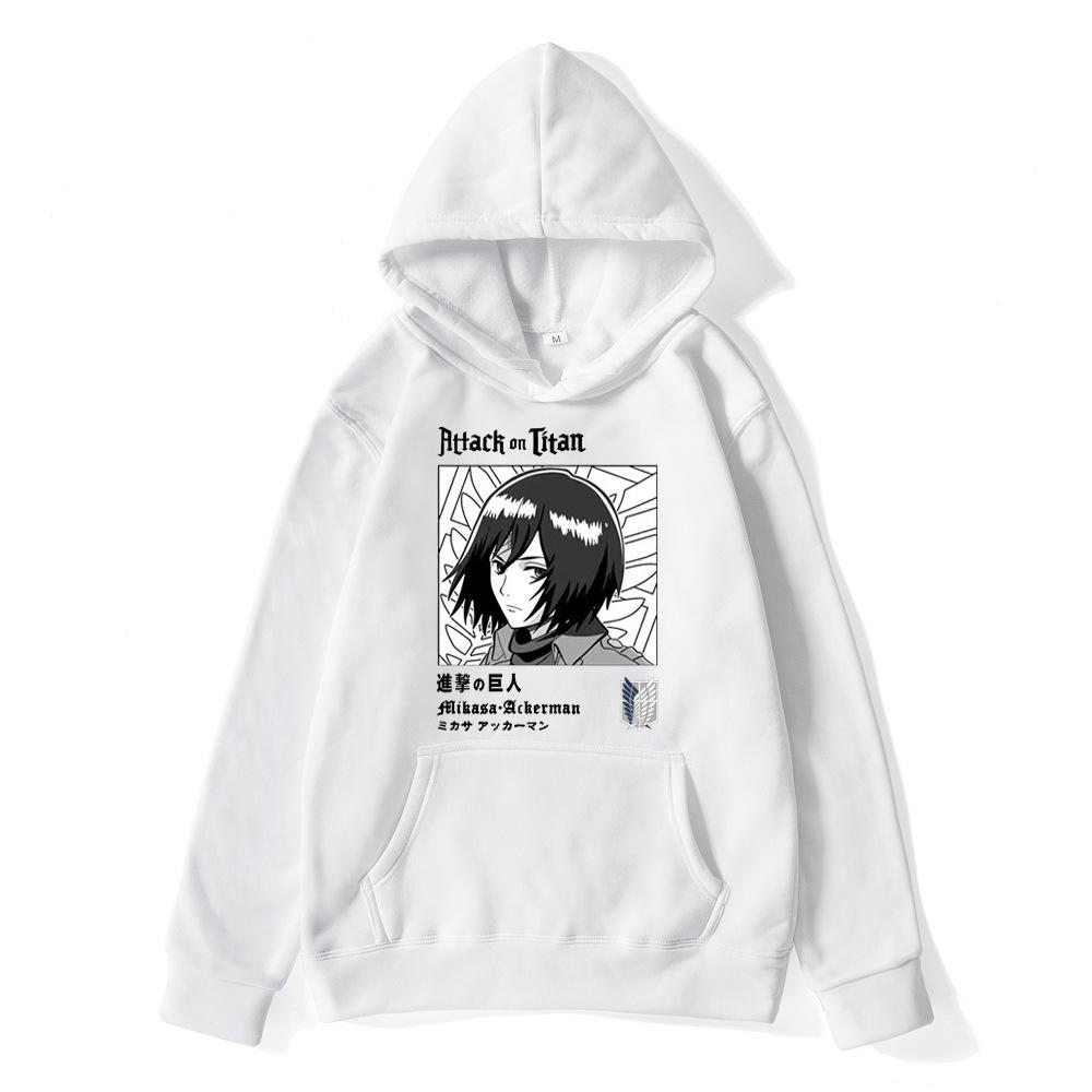 Anime Hoodies Attack On Giant Casual Top Cartoon Animation Plus Velvet Men Women Sweaters Attack Giant Hooded Jacket Sweater