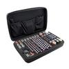 Battery Case AA AAA D C 9V Batteries Storage Bag with Internal Dividers, Convenient Carry Case Pouch EVA Organizers