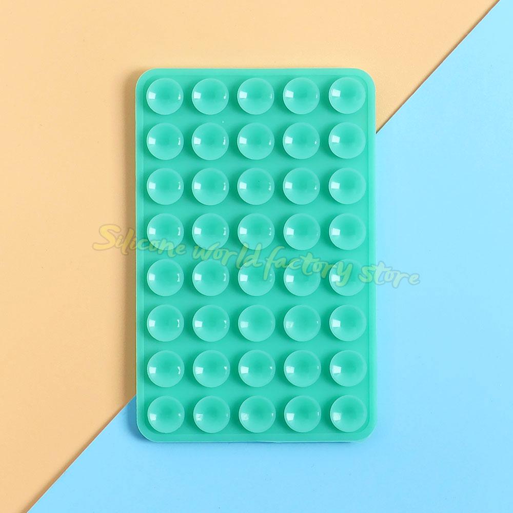 Silicone World Double-sided Silicone Suction Pad For Mobile Phone Fixed Pad Suction Cup Wall Stand Square Anti-Slip Back Sticker