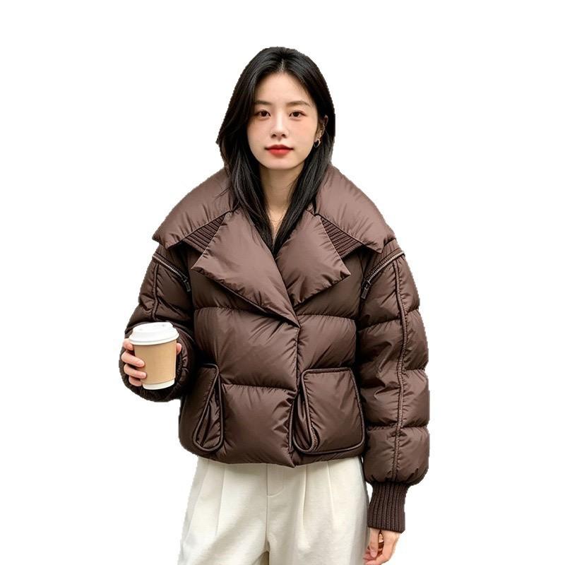 Down jacket women's duck down stand-up collar women's winter Korean version women's clothing Pinghu down jacket large size