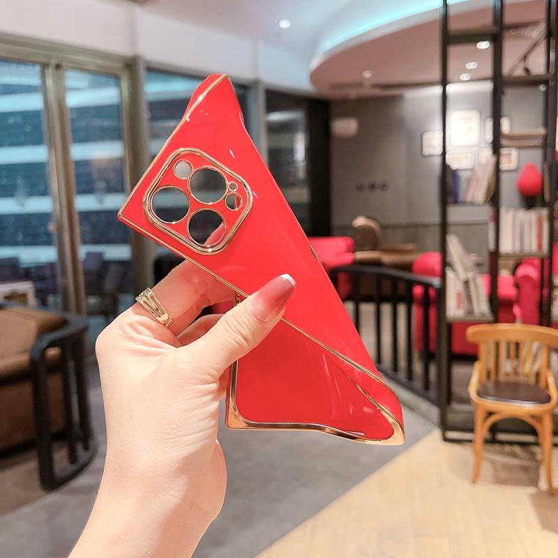 Soft Square Love Heat Phone Case For iPhone 12 11 13 14 Pro Max Mini X XR XS Max 7 8 Plus SE  Electroplated Bumper Cover