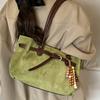 Retro High-value Underarm Bag Women's 2025 New Large-capacity Suede Tote Bag Simple Shoulder Commuter Bag