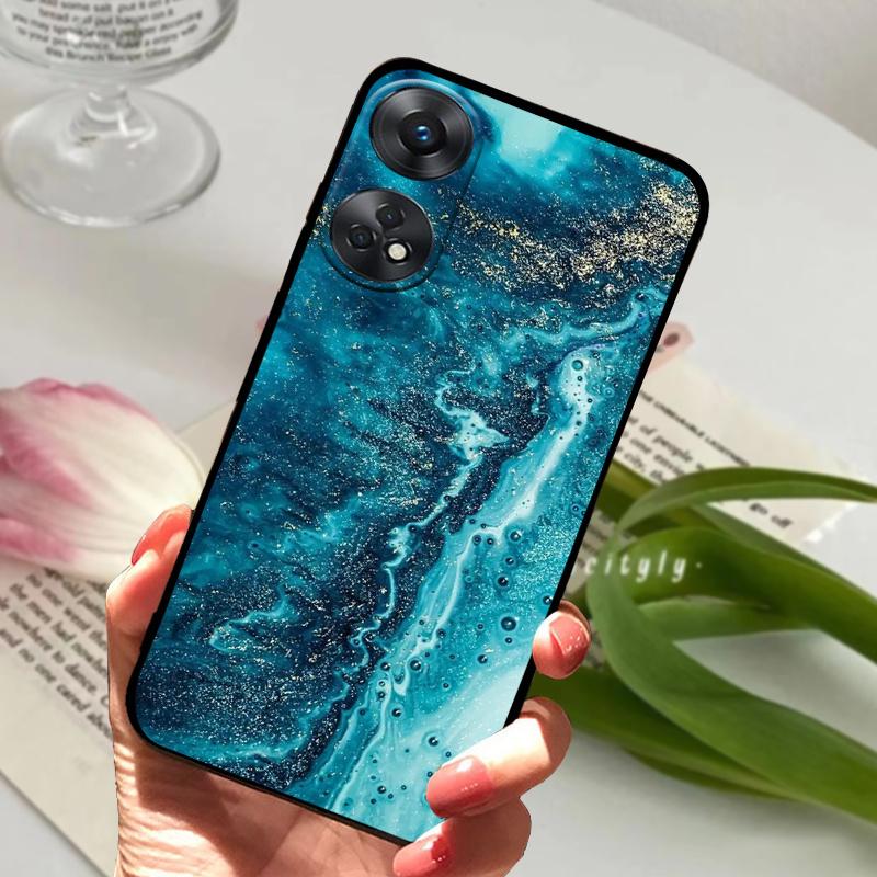 For Oppo Reno8 T 4G 5G Case Reno8T 8T Cool Fashion Soft Silicone TPU Phone Cover For OPPO Reno8 4G 5G Shockproof Bumper Fundas