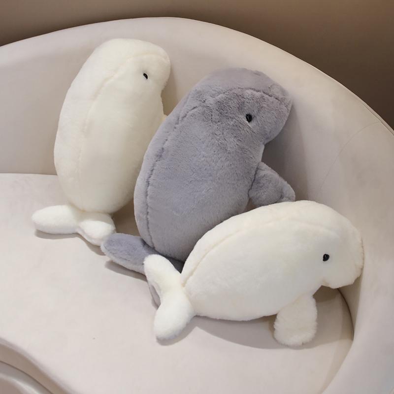 40/50Cm Manatee Plush Deep Cow Plushie Figures Simulated Padded Deep Critters Dugong Huggable Toys Children Instructive Surprises