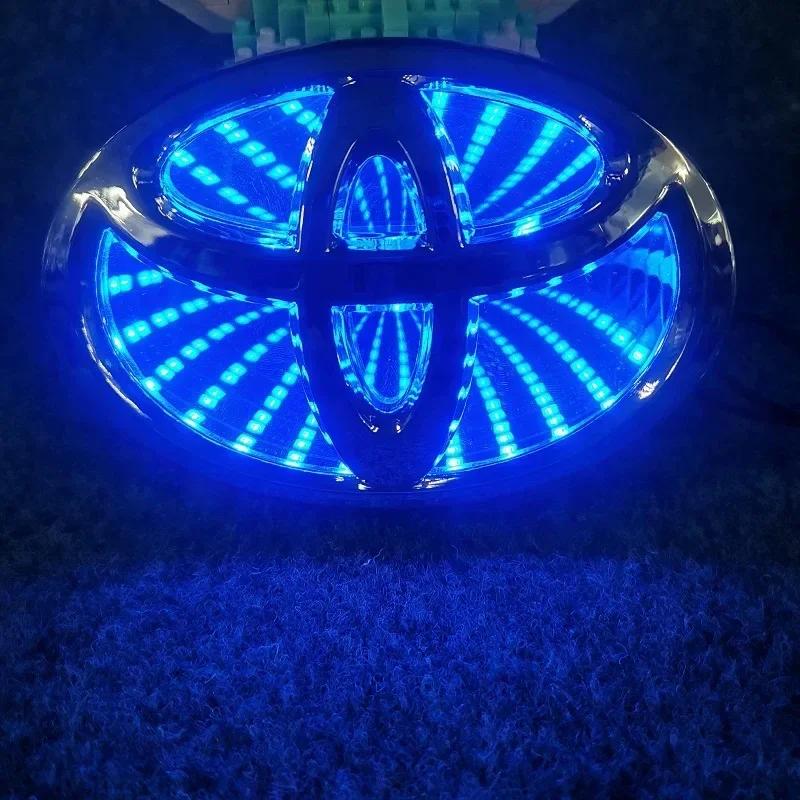 Pro Toyota Corolla PRADO Yaris CHR HRV AYGO Camry Vios Highlander LVALON Rav4 CHR REIZ 3D Přední mřížka kufru loga LED světlo