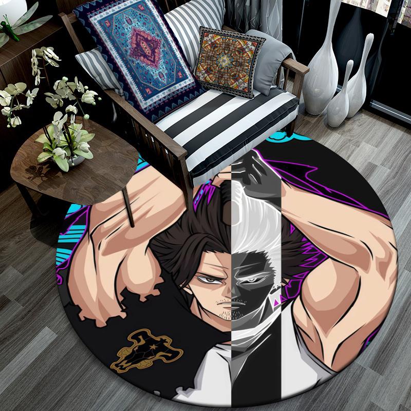 Yami Sukehiro pattern round rug,Carpet Rug for Living Room Bedroom Playroom ,Non-slip Floor Mat,Holiday Gifts and Birthday Gifts.