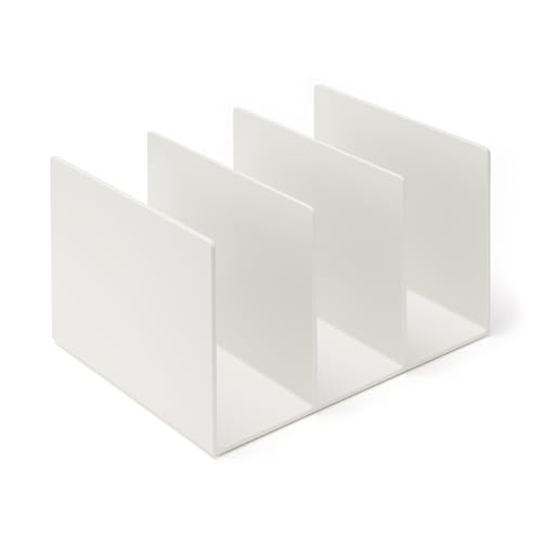 MUJI Polystyrene Divider Stand, White Gray, 3 Compartments, Large, Approx. 270 x 210 x 160 mm, 02856410